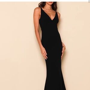 Lulus Elegant Black Sleeveless Gown